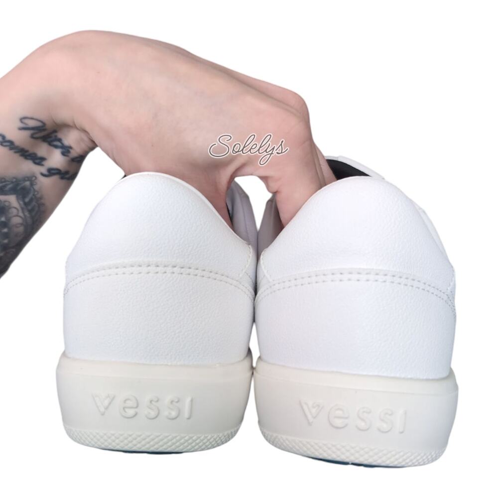 Vessi White Sneakers with Blue Accent - Picture 8 of 13